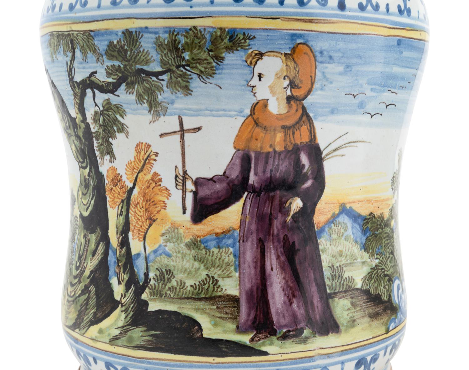 A Pair of Italian Faience Jars