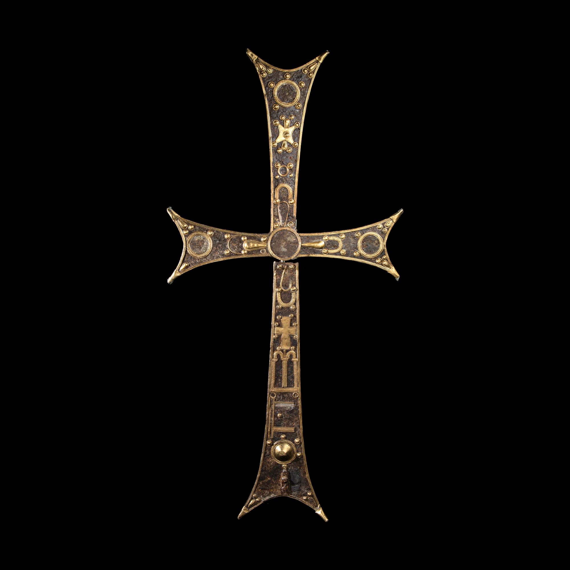 A Byzantine Iron and Gilt-Bronze Processional Cross