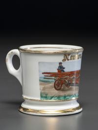 A Fireman's Porcelain Occupational Shaving Mug