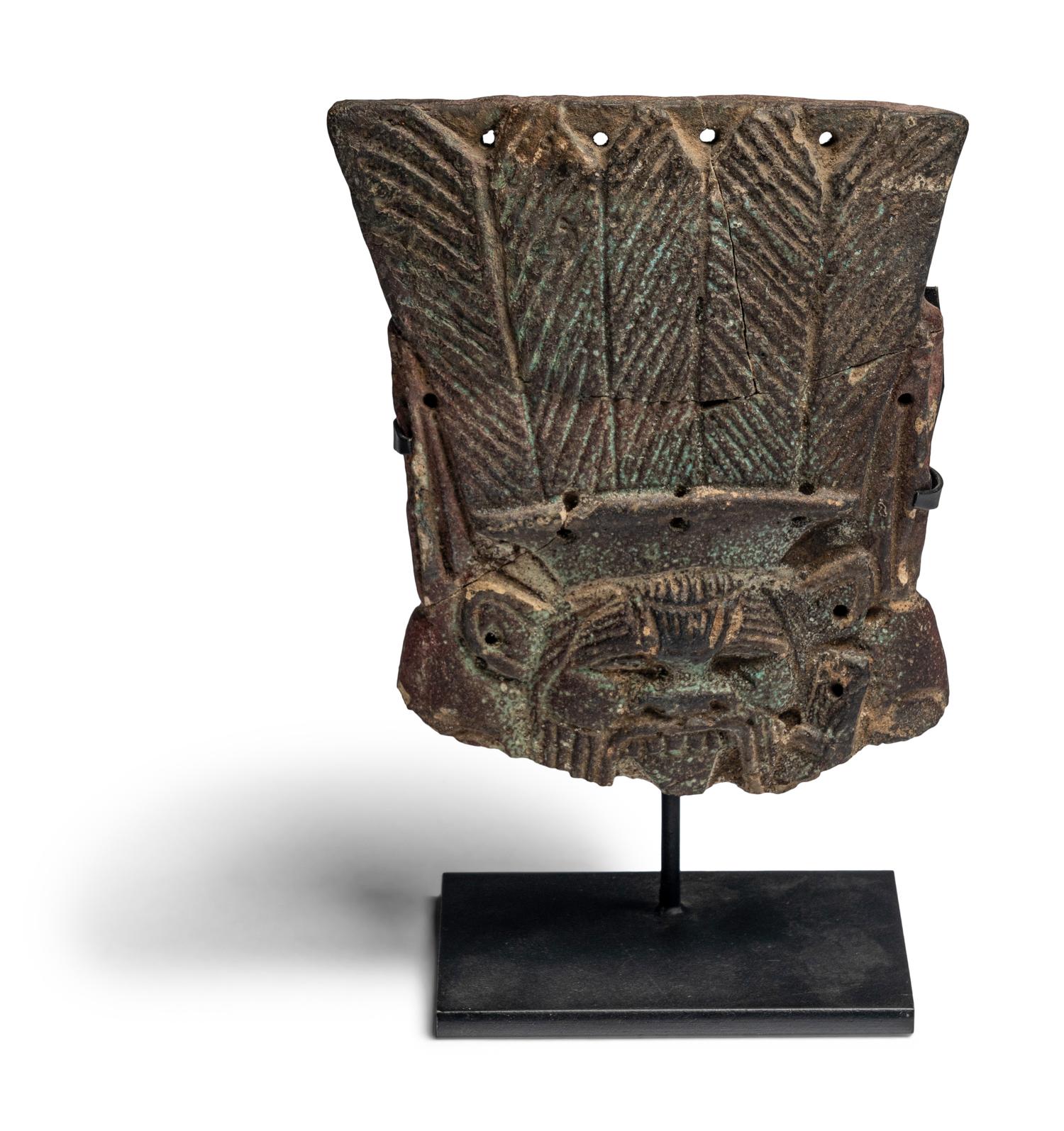 An Egyptian Double-Side Amulet with Bes and Hieroglyphs