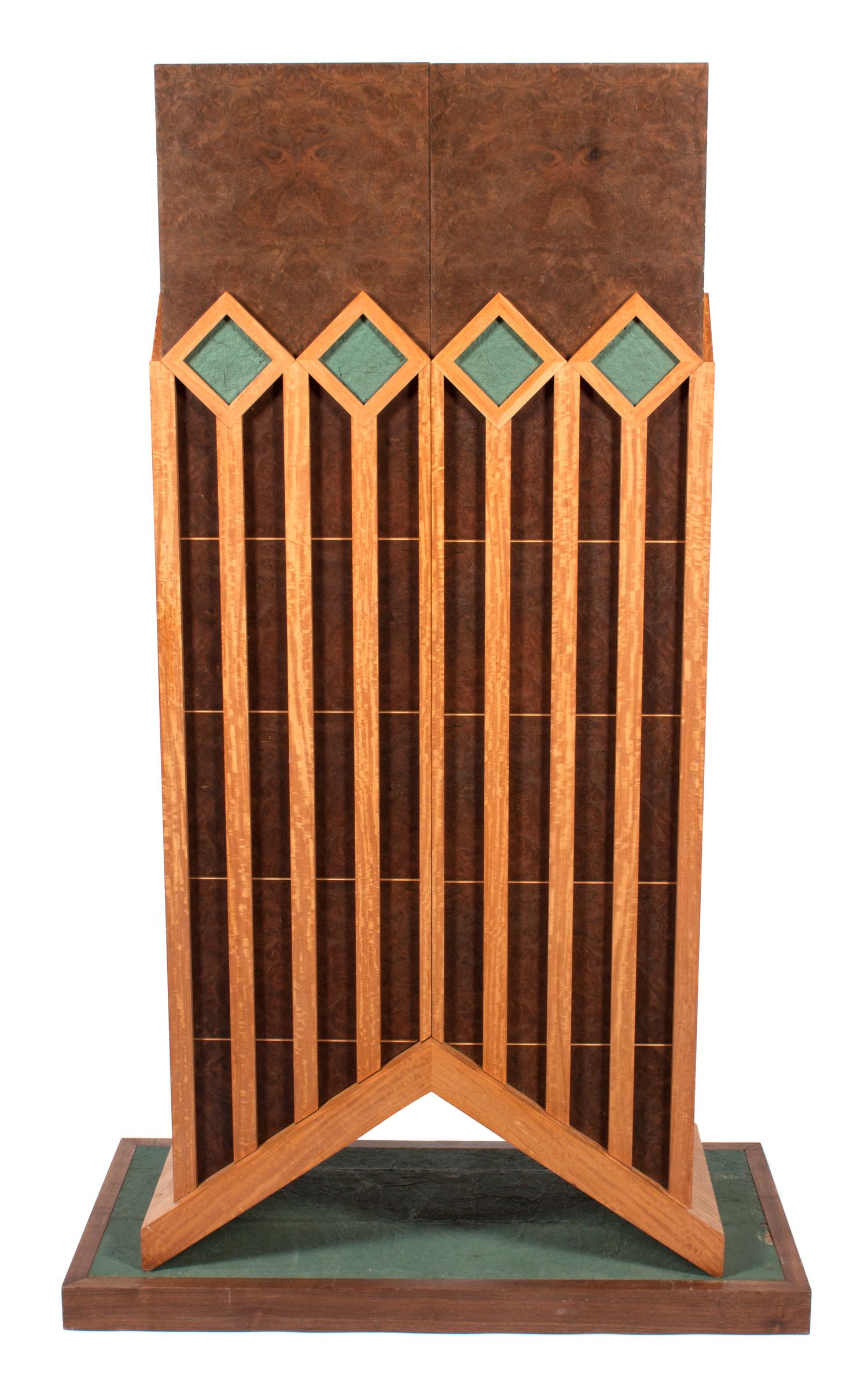 A Rick Wrigley Architectural Cabinet Height 86 x width 42 x depth 21 inches. — 20TH CENTURY