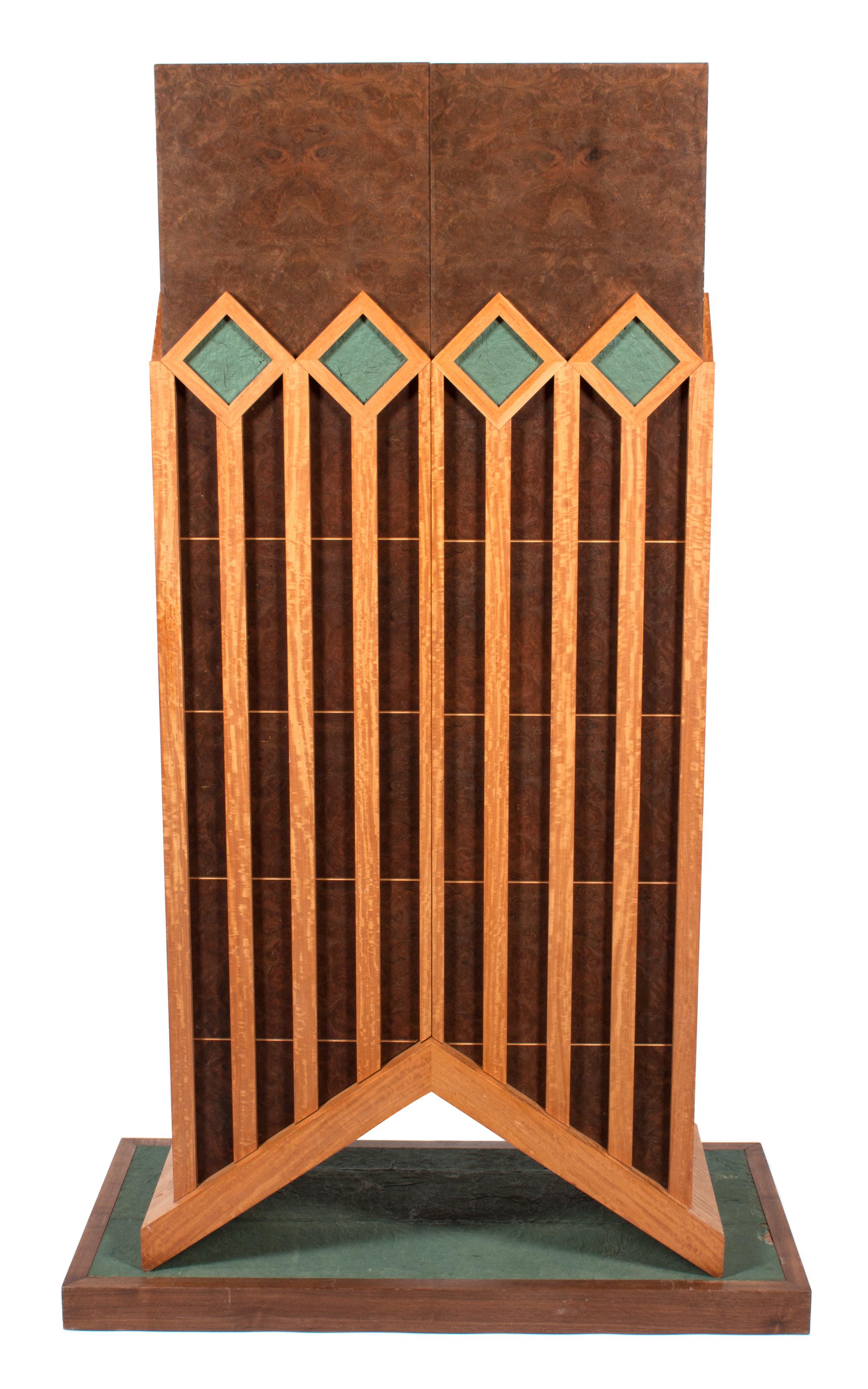 A Rick Wrigley Architectural Cabinet Height 86 x width 42 x depth 21 inches. — 20TH CENTURY