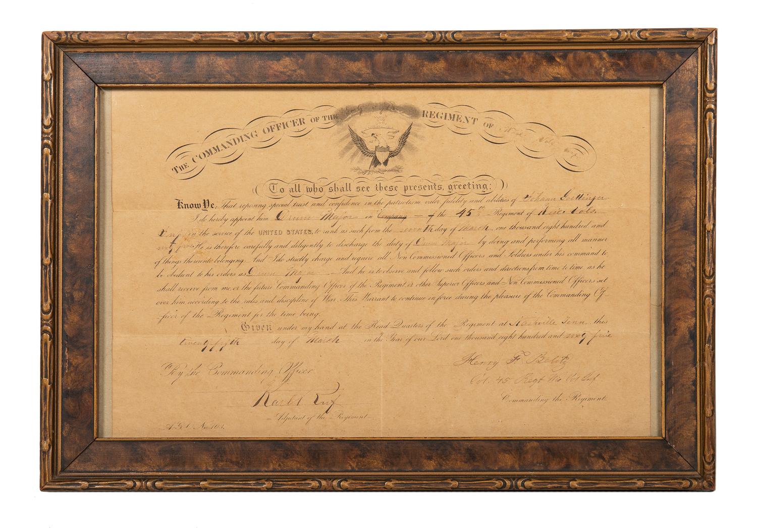 [CIVIL WAR]. A group of 6 Civil War discharge certificates for Wisconsin soldiers, comprising: