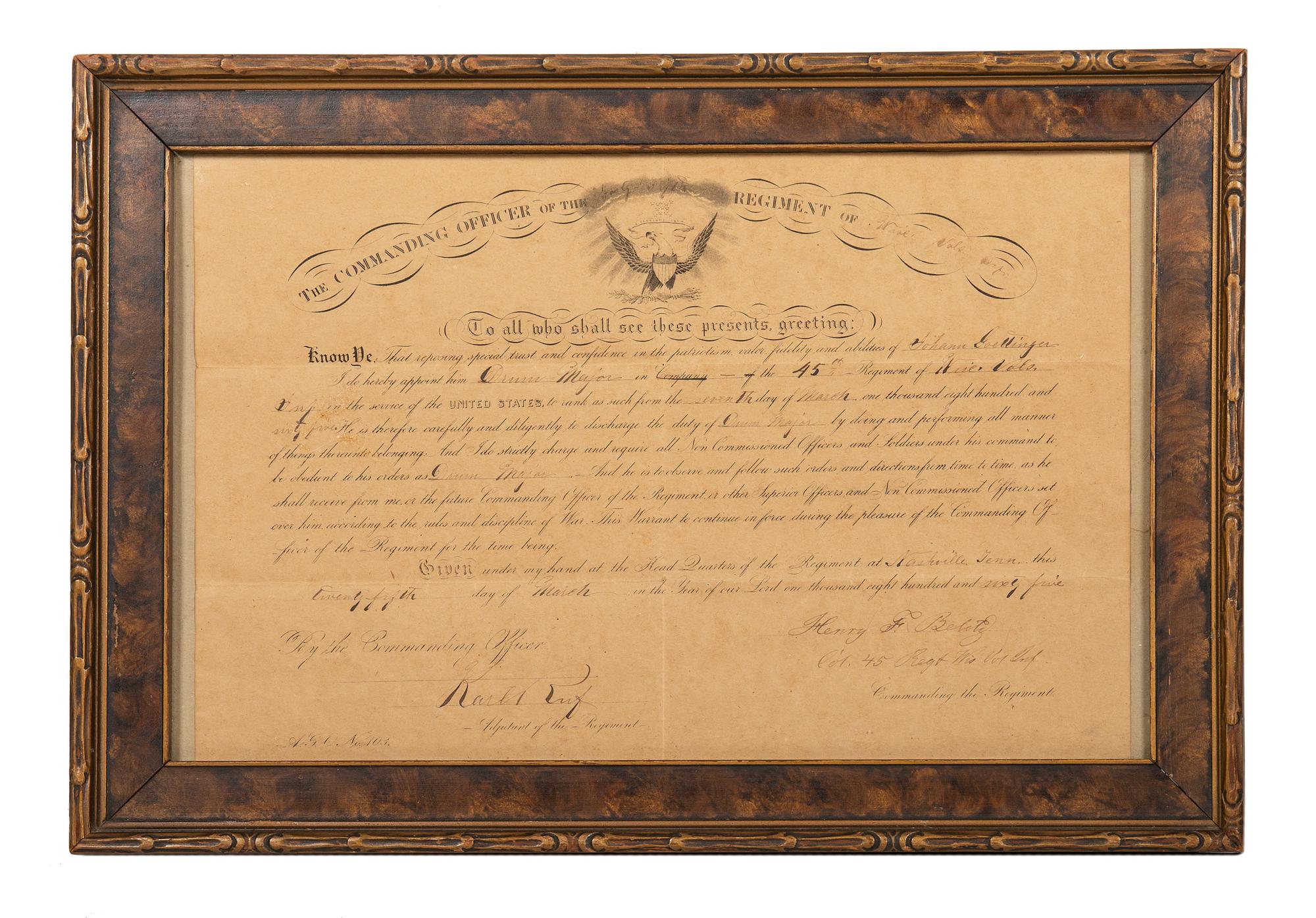 [CIVIL WAR]. A group of 6 Civil War discharge certificates for Wisconsin soldiers, comprising: