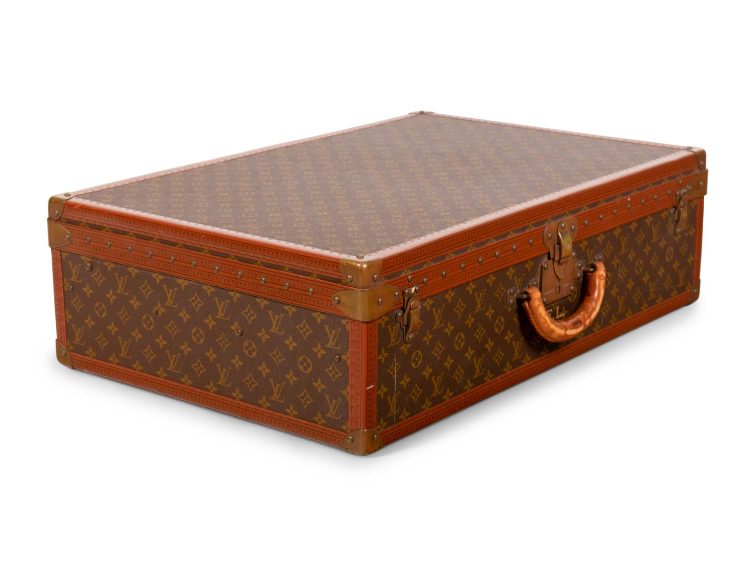 Louis Vuitton Alzer 75 Hard Side Suitcase in Monogram Canvas, Mid 20th Century