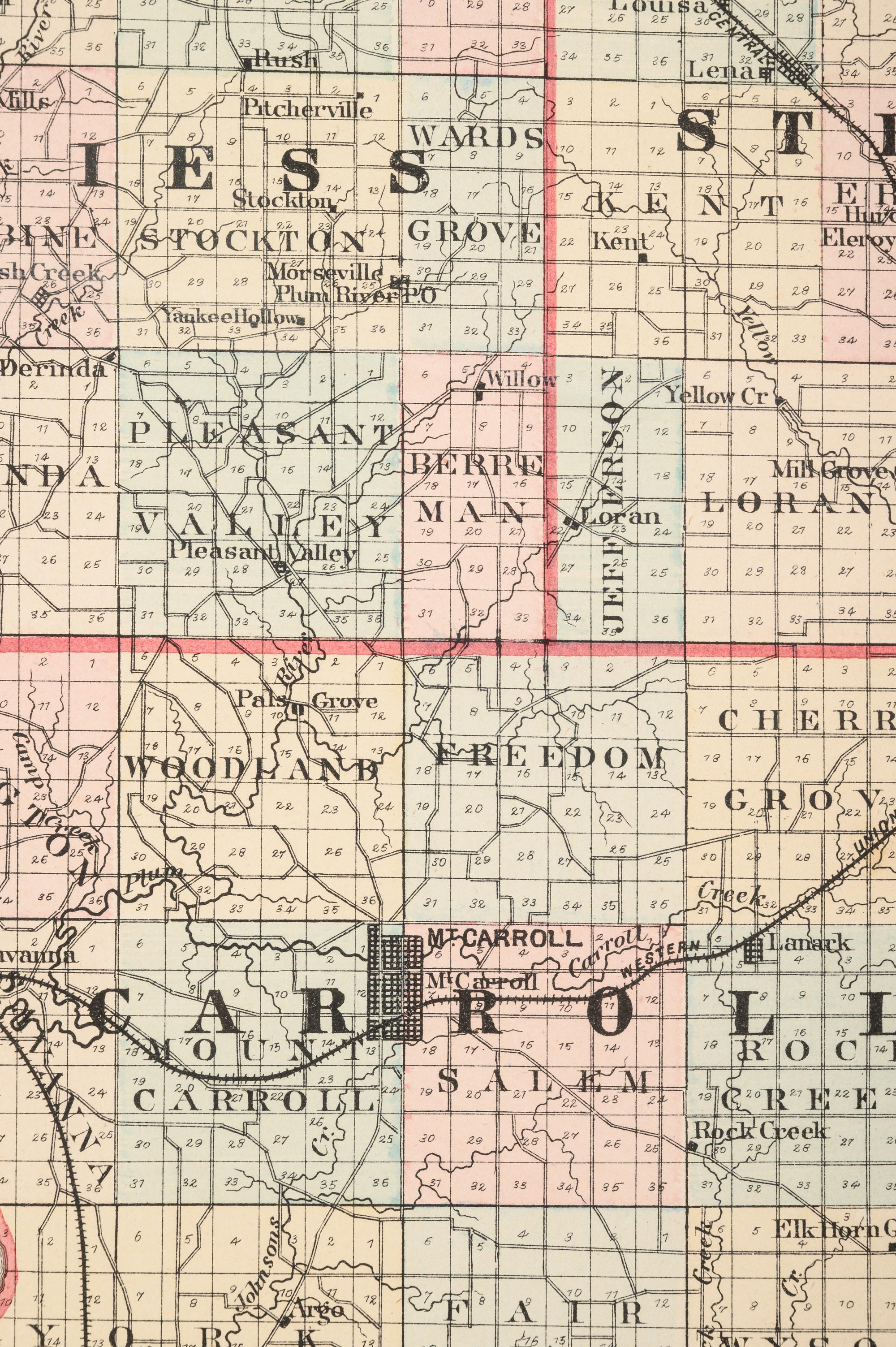 A group of 14 19th and 20th century maps, comprising: