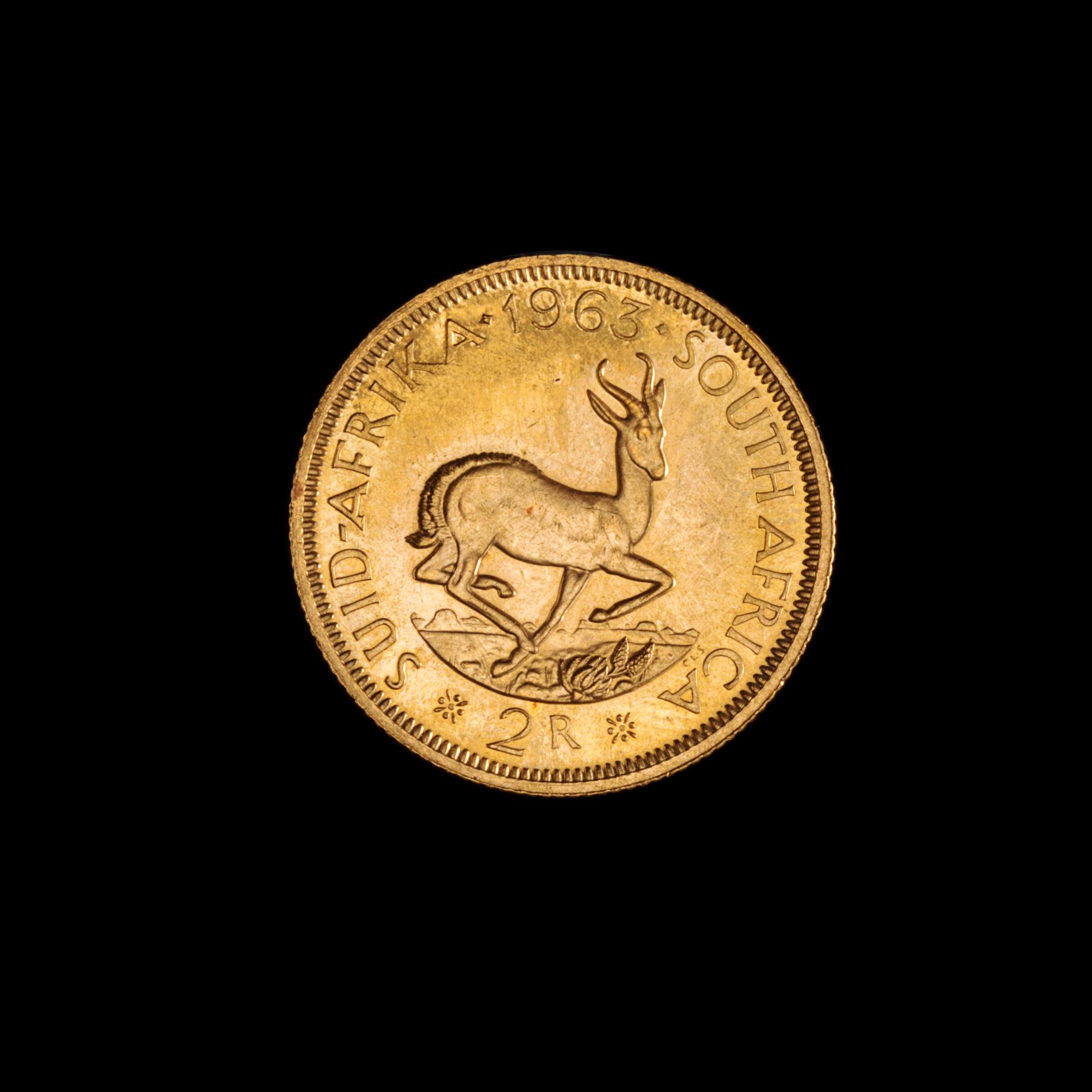 A South African Republic 1963 2 Rand Gold Coin