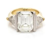 A Platinum, Yellow Gold and Diamond Ring, 7.90 dwts.