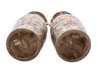 A Pair of Chinese Export Famille Rose Porcelain Vases