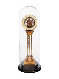 A French Brass Pillar Skeleton Clock