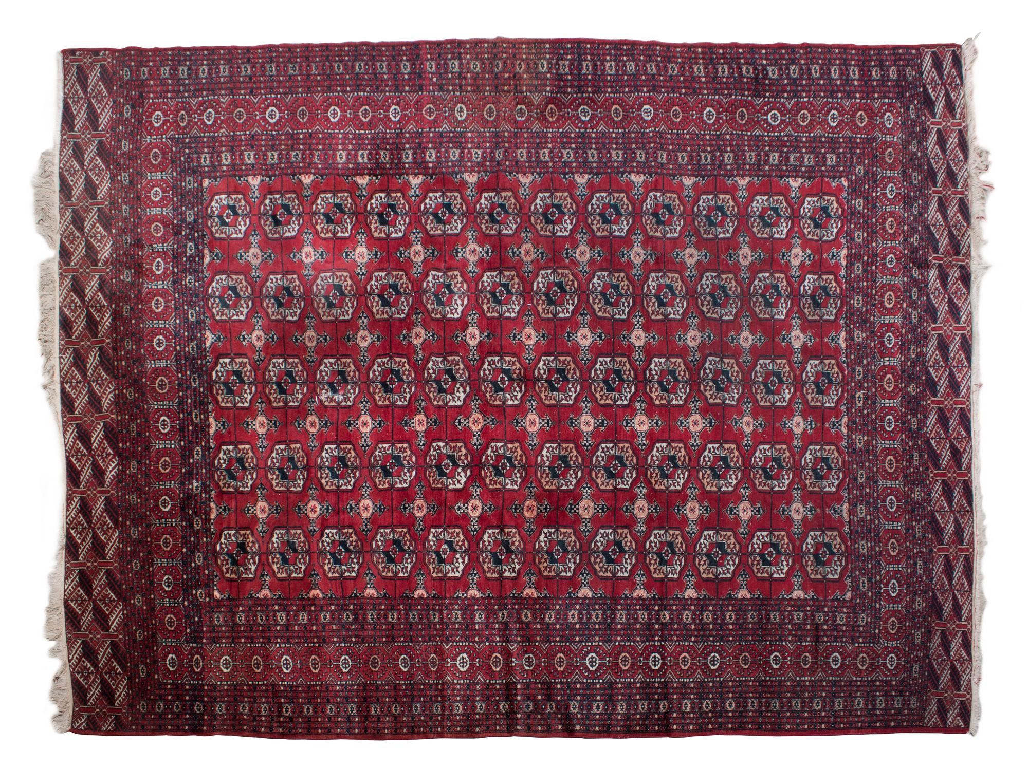 A Turkoman Rug 10 feet x 8 feet.