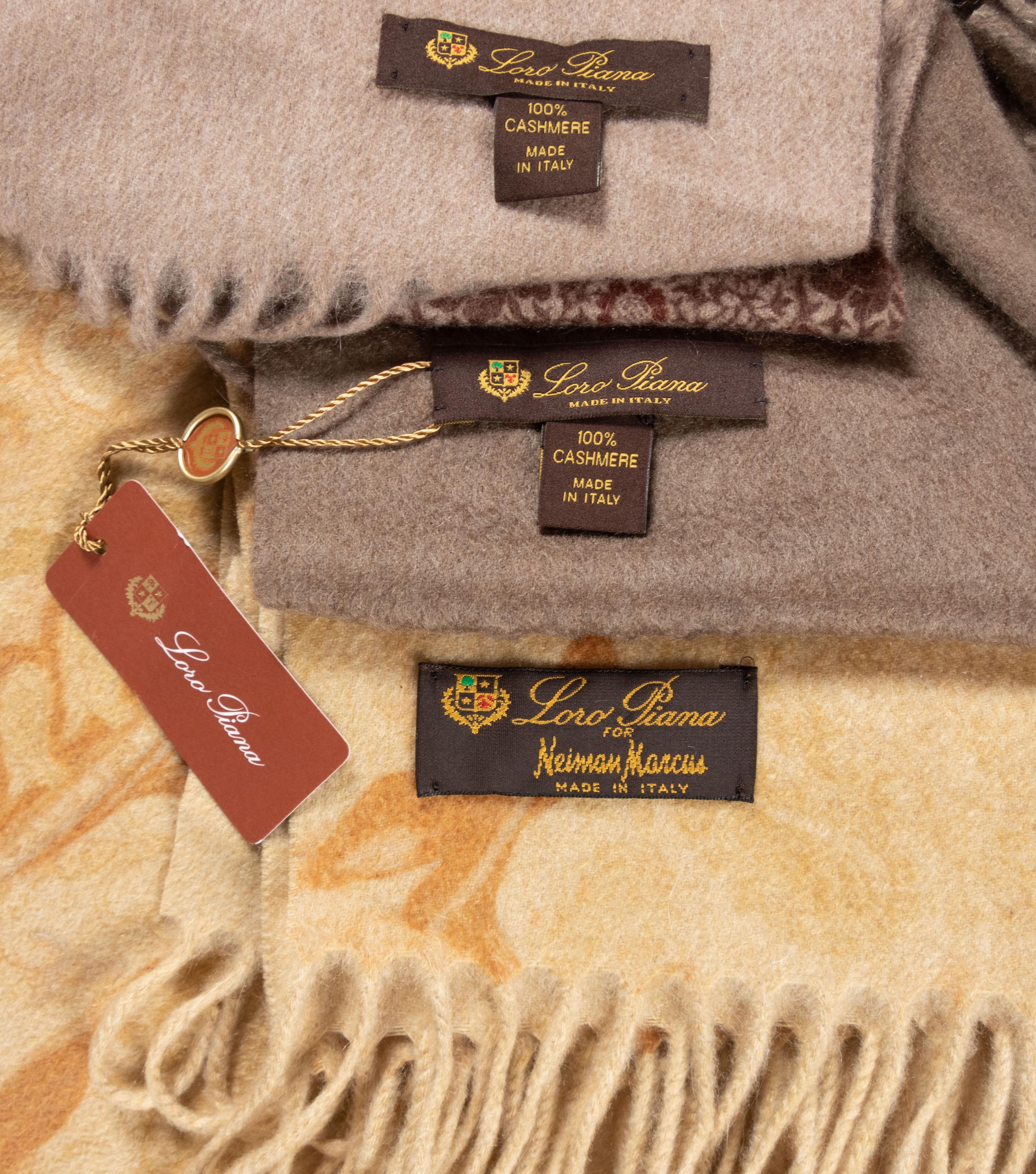 Three Loro Piana Cashmere Scarves