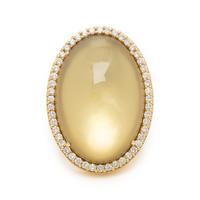 Roberto Coin, Quartz, Diamond, and Yellow Gold Ring