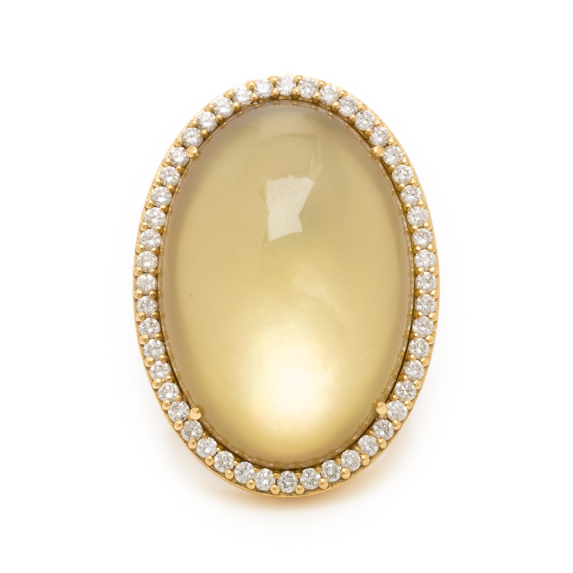 Roberto Coin, Quartz, Diamond, and Yellow Gold Ring