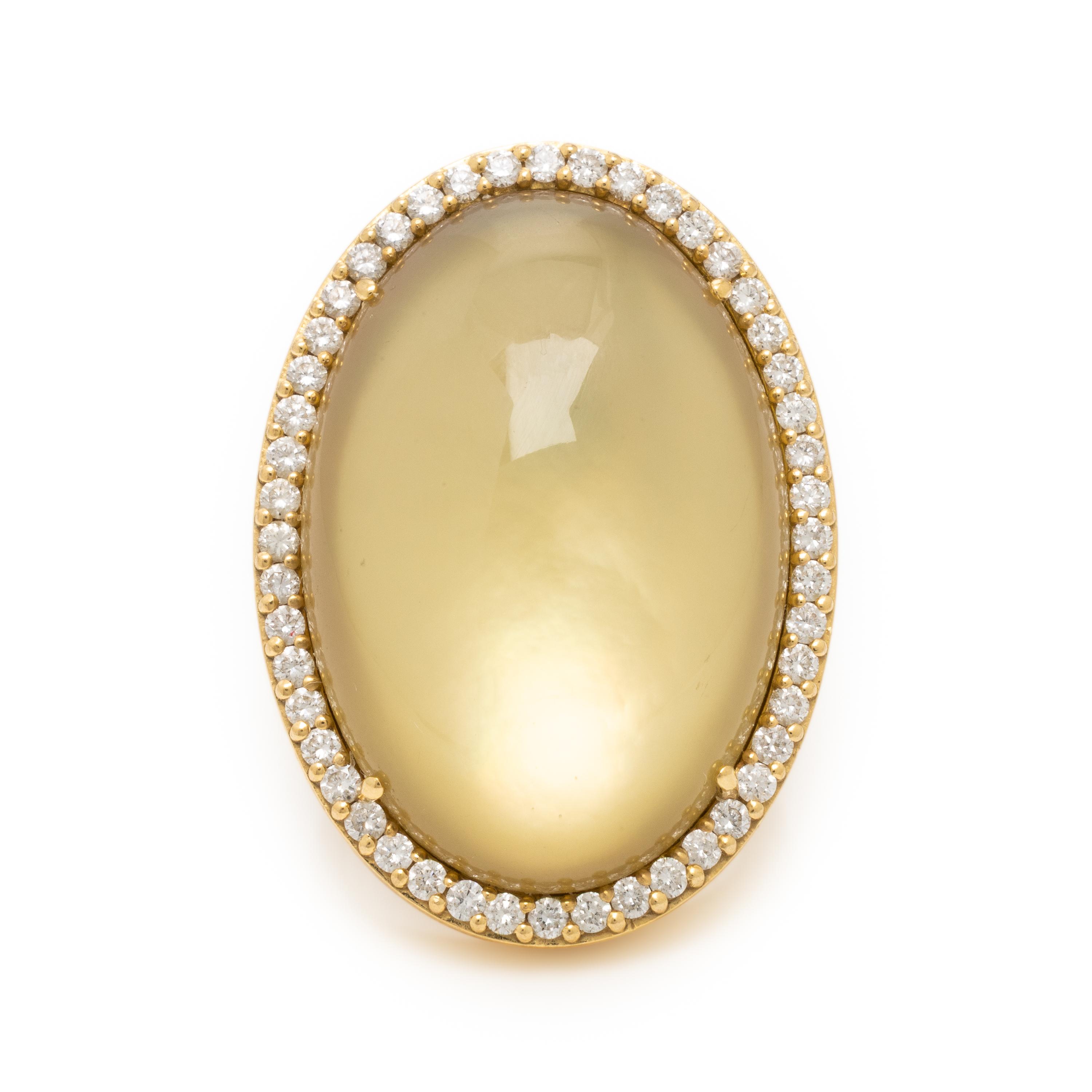 Roberto Coin, Quartz, Diamond, and Yellow Gold Ring
