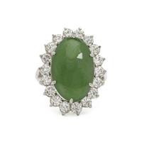 JADEITE JADE AND DIAMOND SET