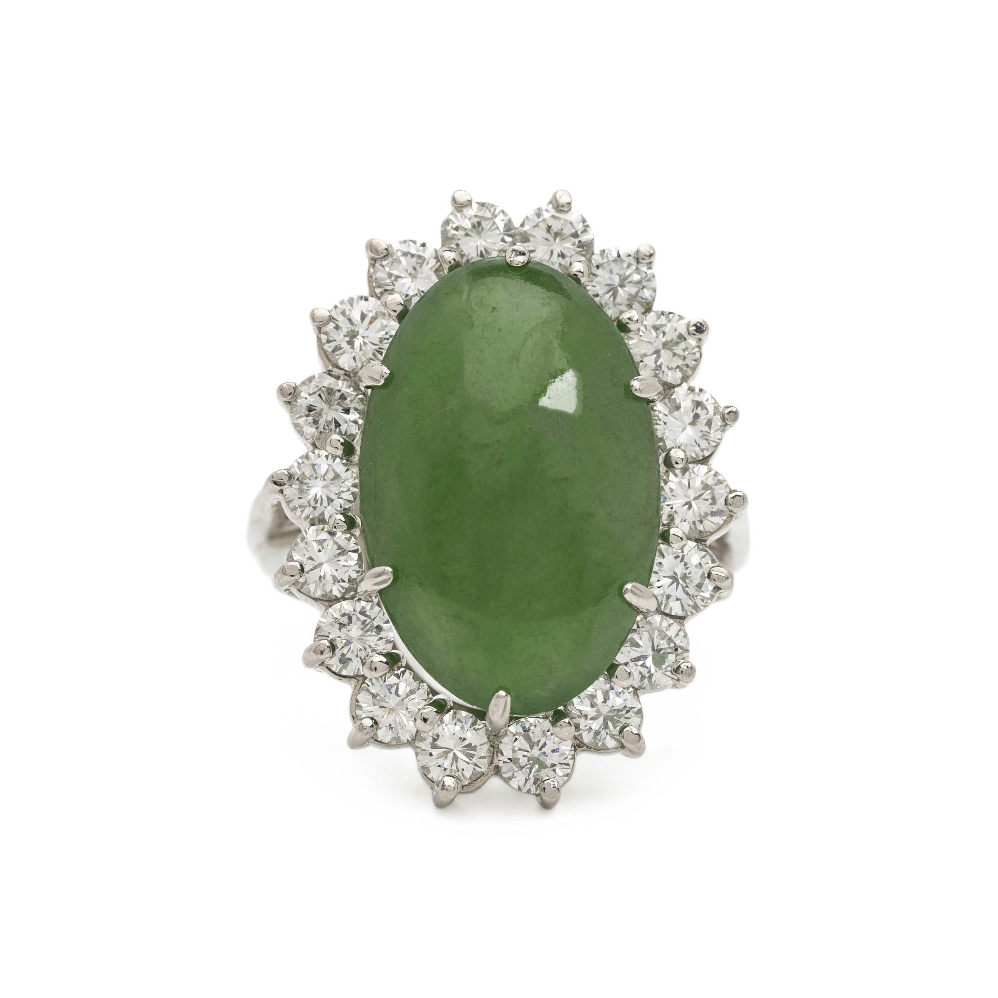 JADEITE JADE AND DIAMOND SET