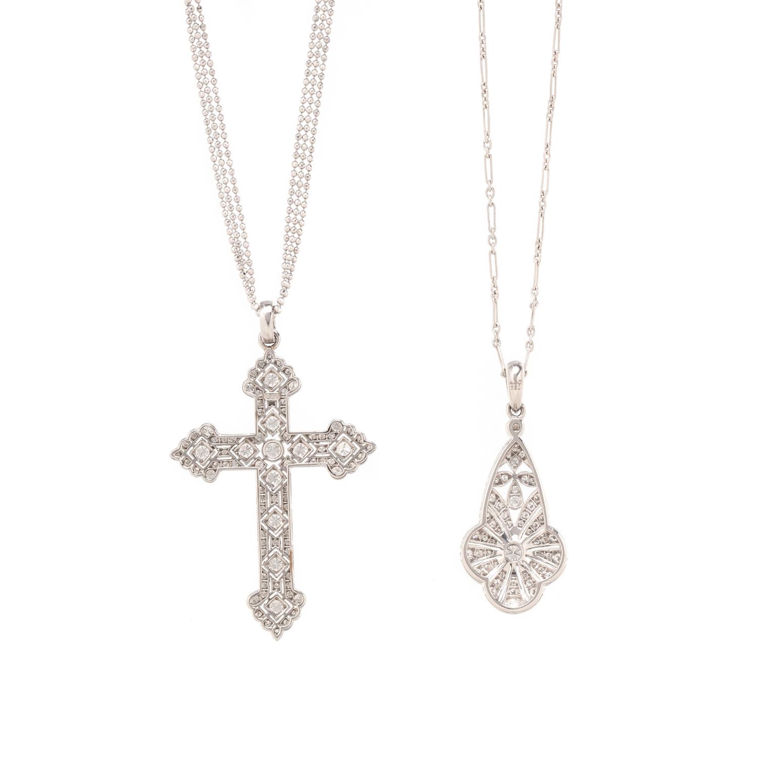 COLLECTION OF DIAMOND PENDANTS/NECKLACES