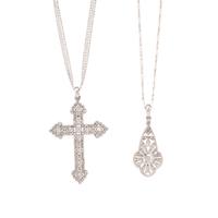 COLLECTION OF DIAMOND PENDANTS/NECKLACES