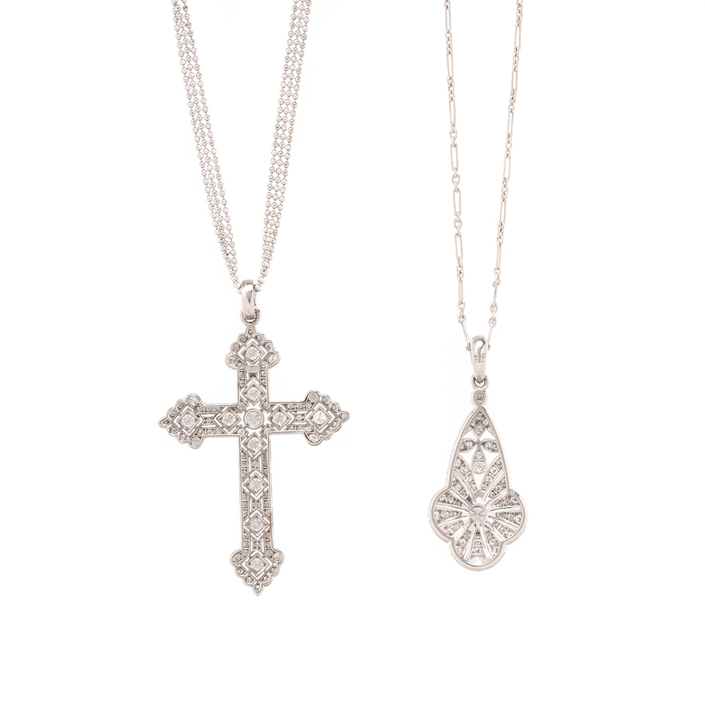 COLLECTION OF DIAMOND PENDANTS/NECKLACES
