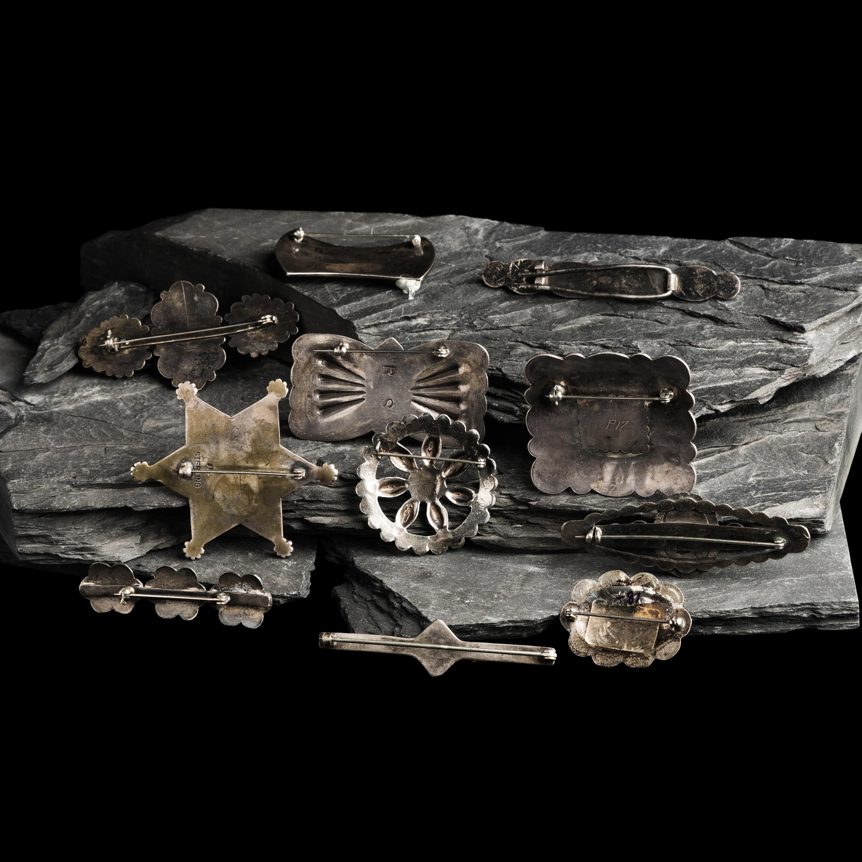 Navajo Silver Curio Pins