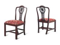 A Pair of George III Style Mahogany Side Chairs