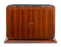 An Art Deco Rosewood Marble-Top Cabinet