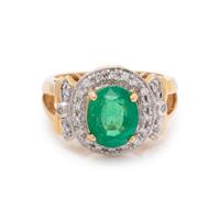 EMERALD AND DIAMOND RING
