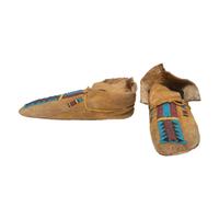 Cheyenne Beaded Hide Moccasins