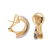 HENRY DANKNER, BICOLOR GOLD AND DIAMOND EARRINGS