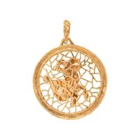 YELLOW GOLD AND DIAMOND CAPRICORN PENDANT