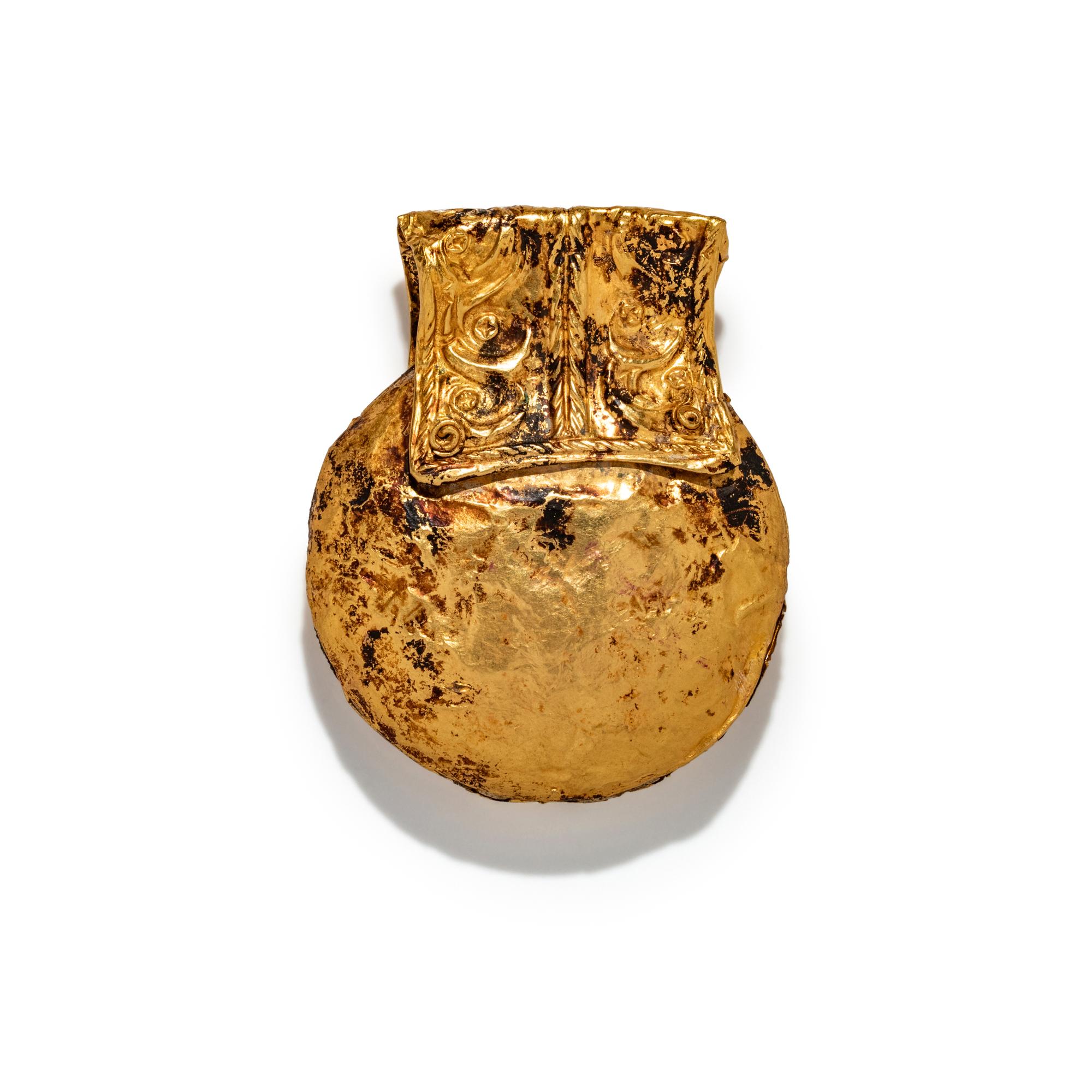 A Roman Gold Bulla Pendant