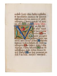 5 remarkable leaves illuminated from the late 13th to the late 15th century in France and England.