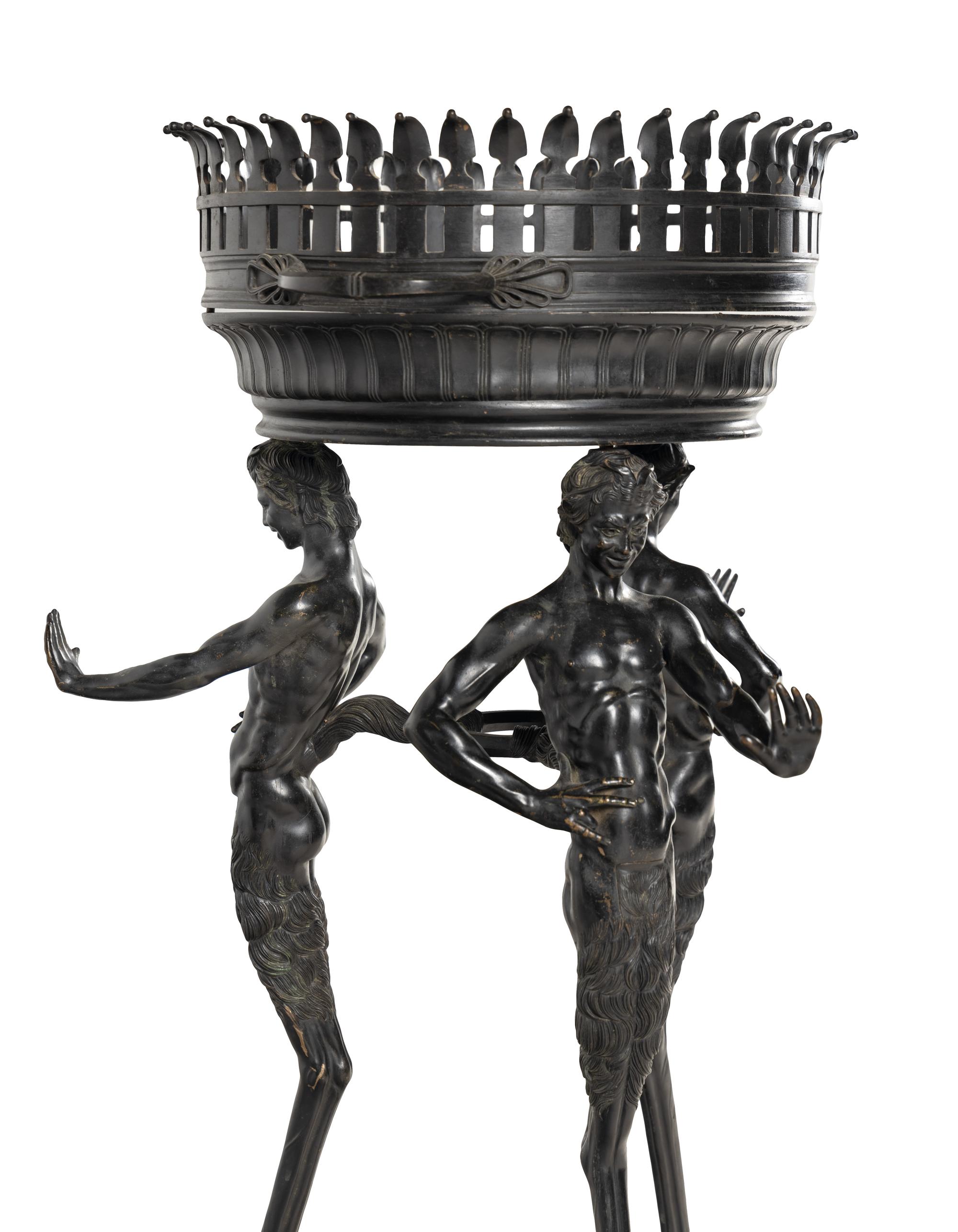 An Italian Patinated Bronze Brazier
