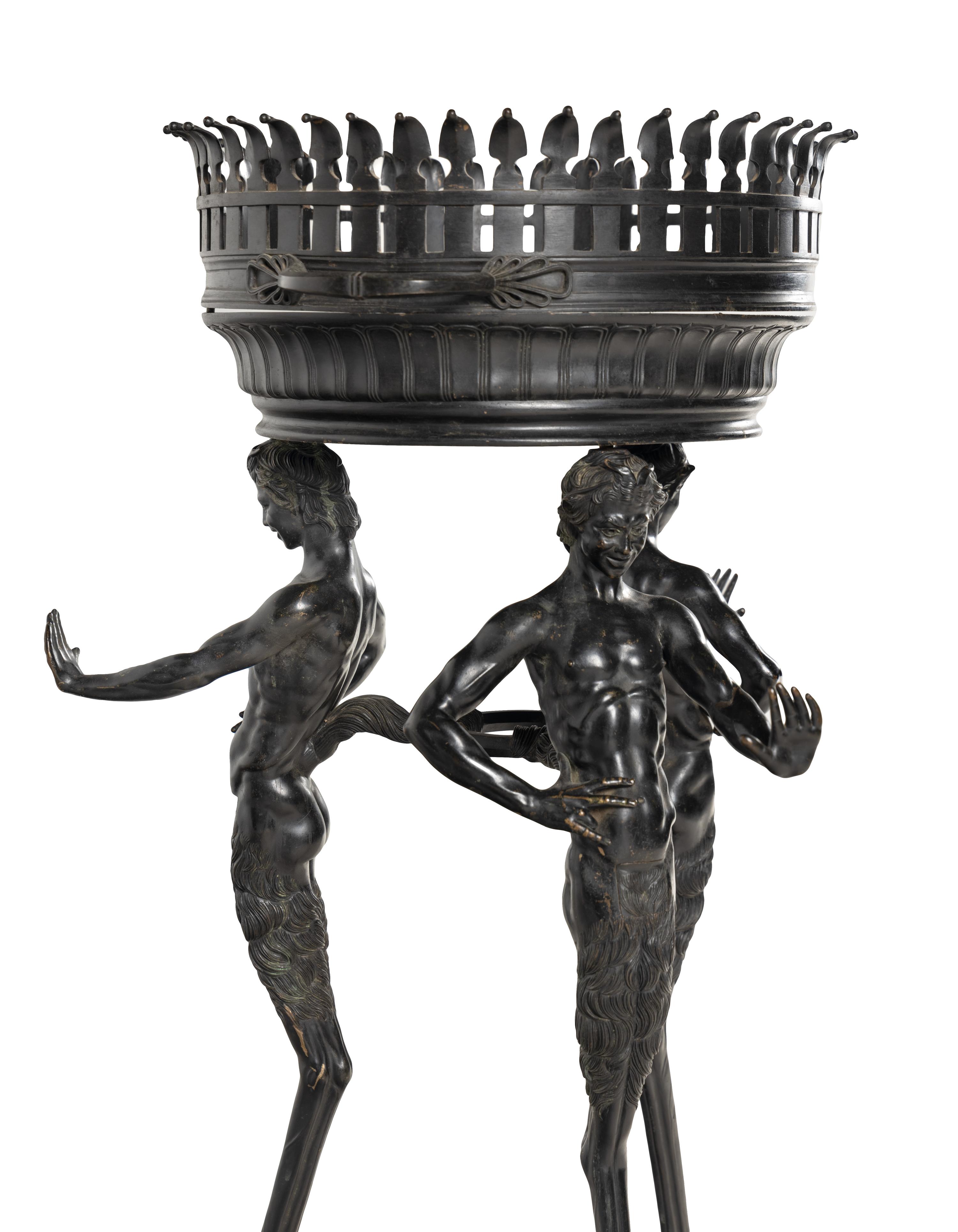 An Italian Patinated Bronze Brazier
