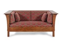 A Contemporary Stickley Arts and Crafts Style Oak Sofa