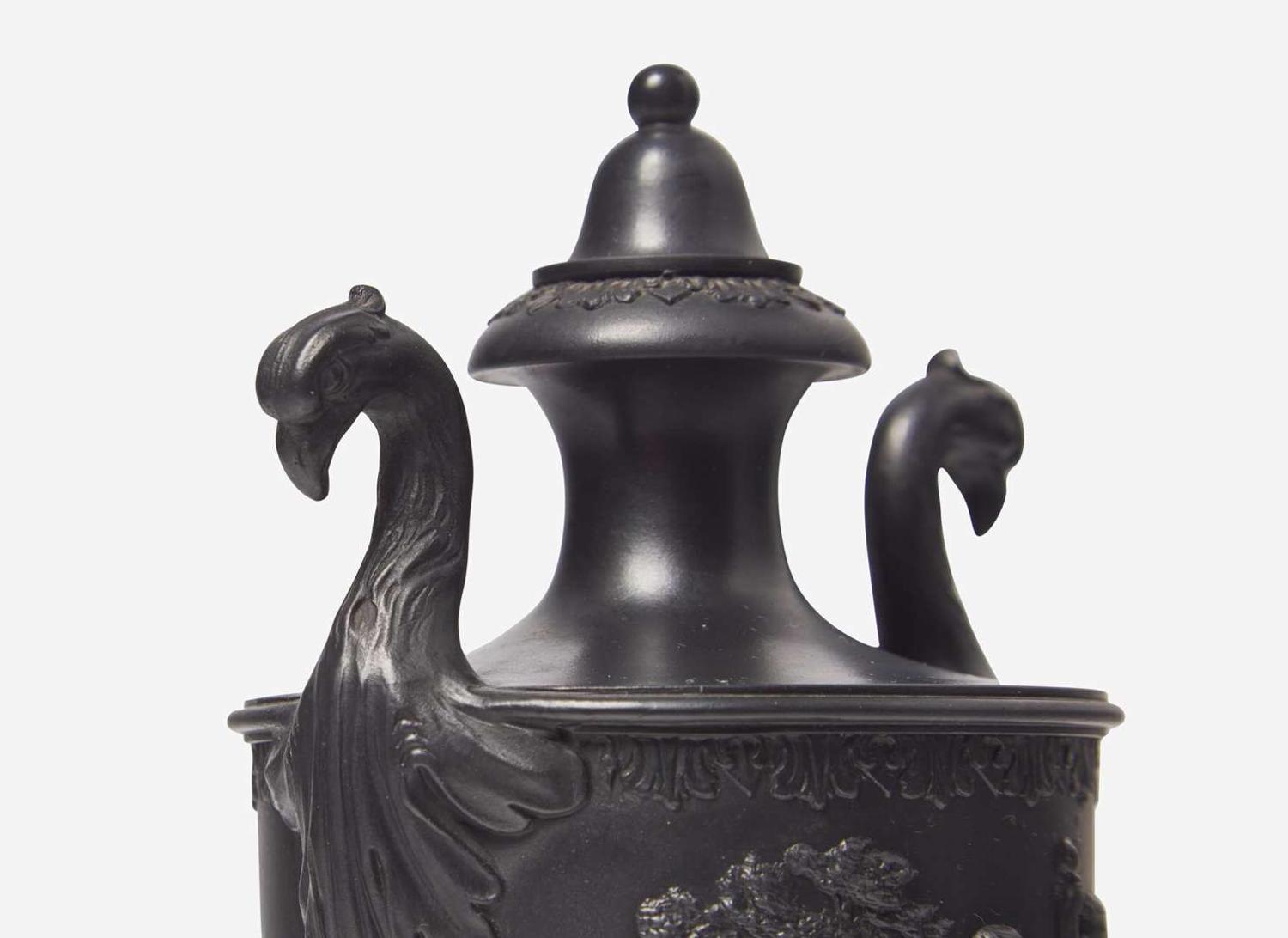 A Rare Spode Black Basalt Vase and Cover, UK, circa 1785