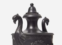 A Rare Spode Black Basalt Vase and Cover, UK, circa 1785