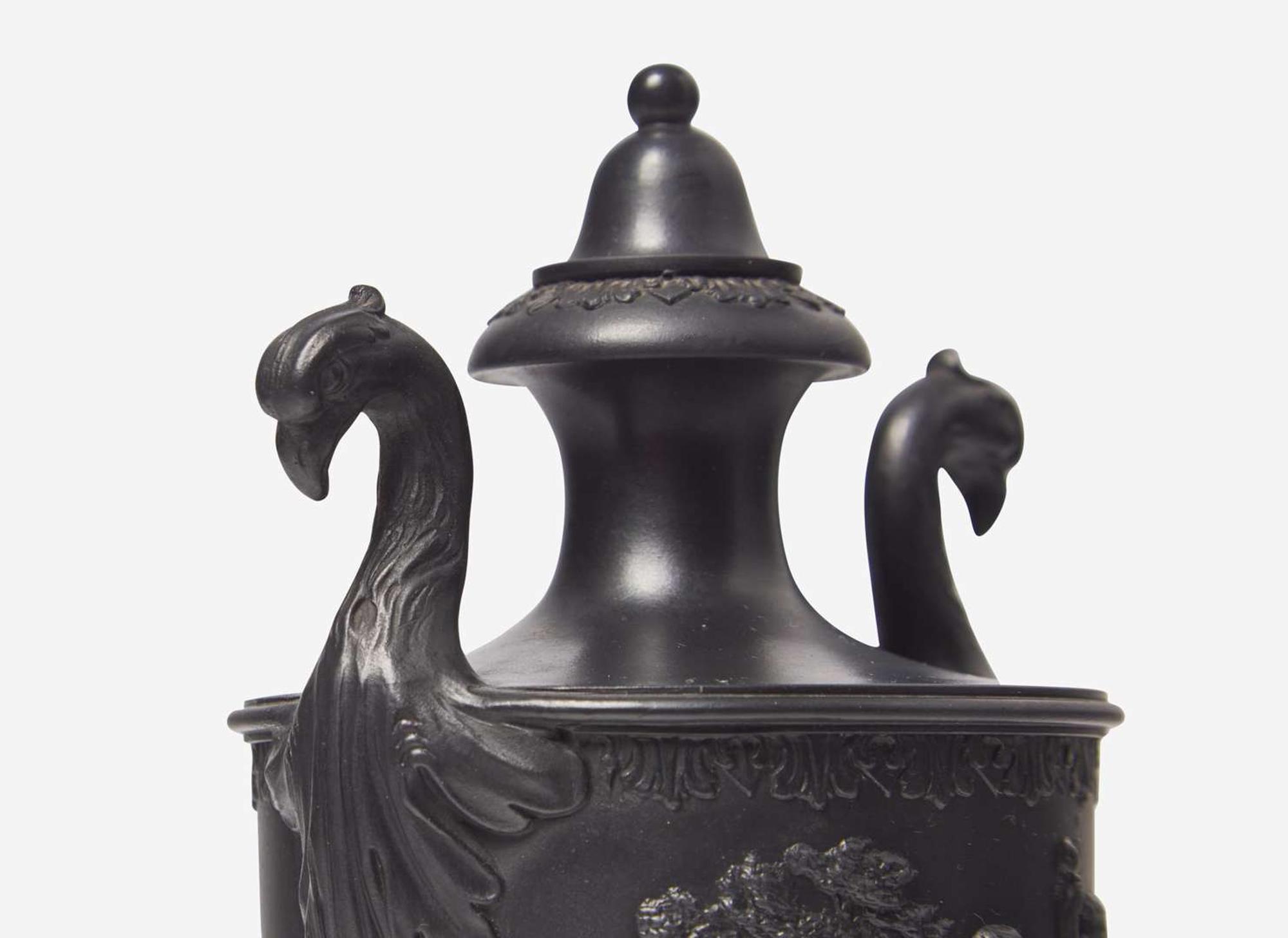 A Rare Spode Black Basalt Vase and Cover, UK, circa 1785