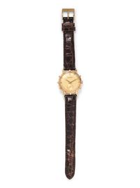 JAEGER-LeCOULTRE, VINTAGE, 14K YELLOW GOLD 'BRADLEY II' WRISTWATCH