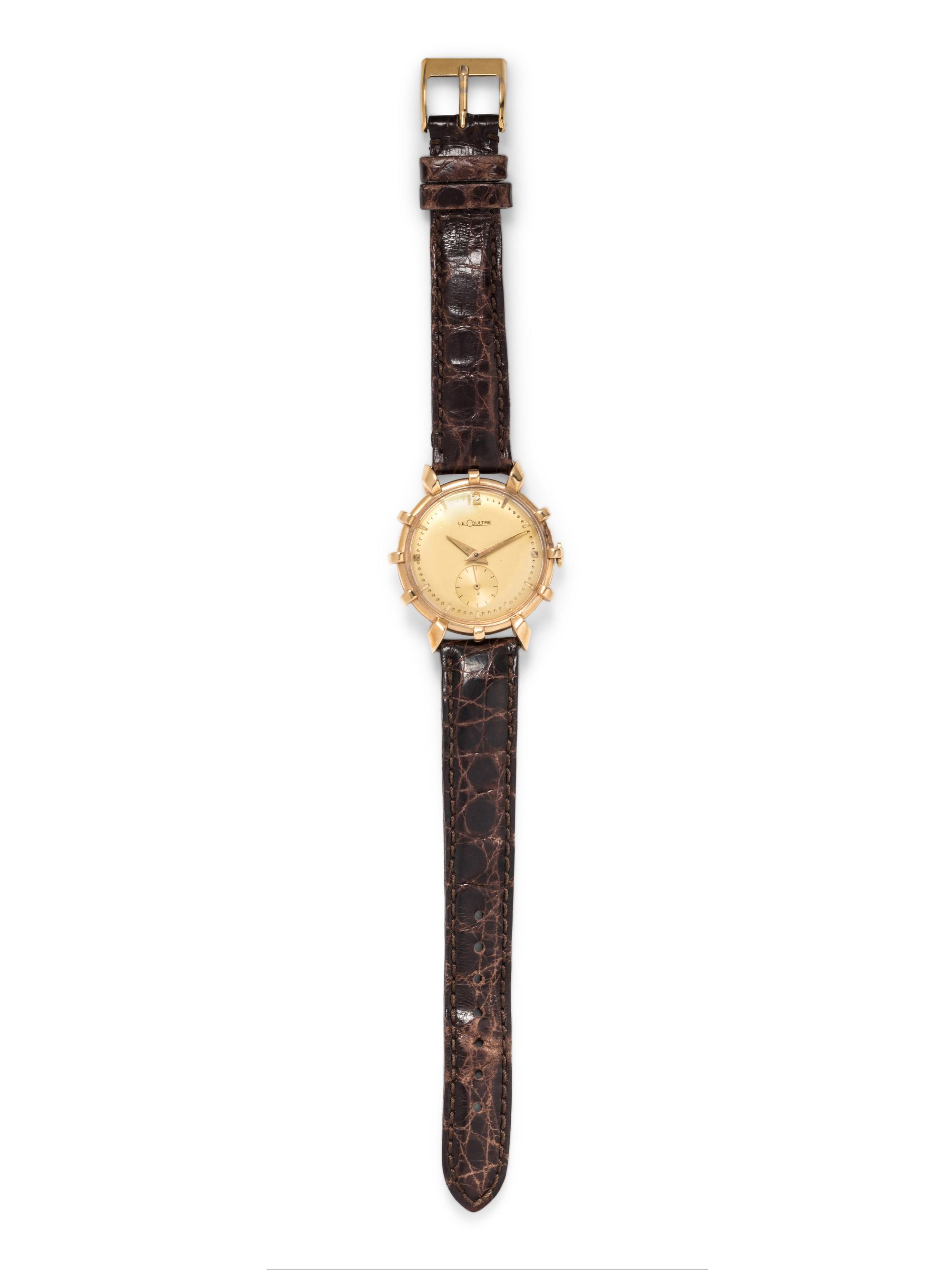JAEGER-LeCOULTRE, VINTAGE, 14K YELLOW GOLD 'BRADLEY II' WRISTWATCH