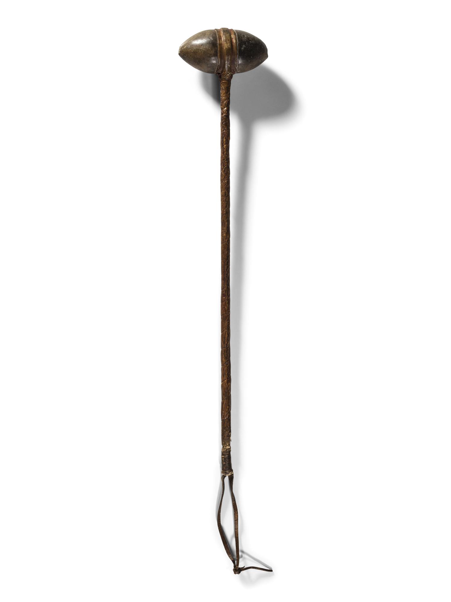Plains Stone Club, with Painted Handle
