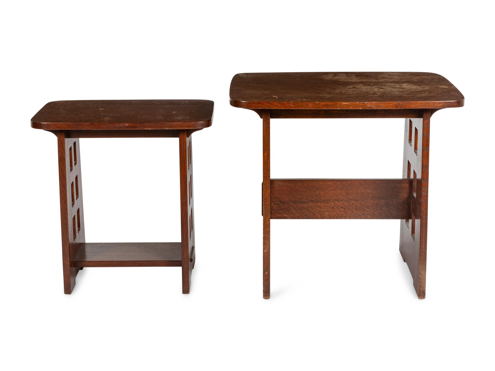 Two Voorhees Craftsman Side Tables