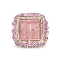 Robert Wander for WINC Creations, Pink Tourmaline, Pink Sapphire, and Colored Diamond 'Crystal Candy' Ring