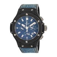 HUBLOT, 'BIG BANG VENDOME' CHRONOGRAPH WATCH WITH DATE AND DENIM STRAP