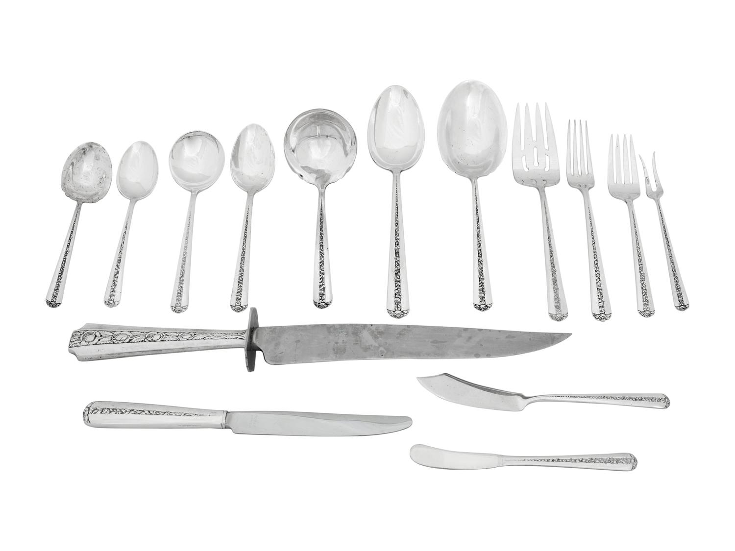 An American Silver Flatware Service