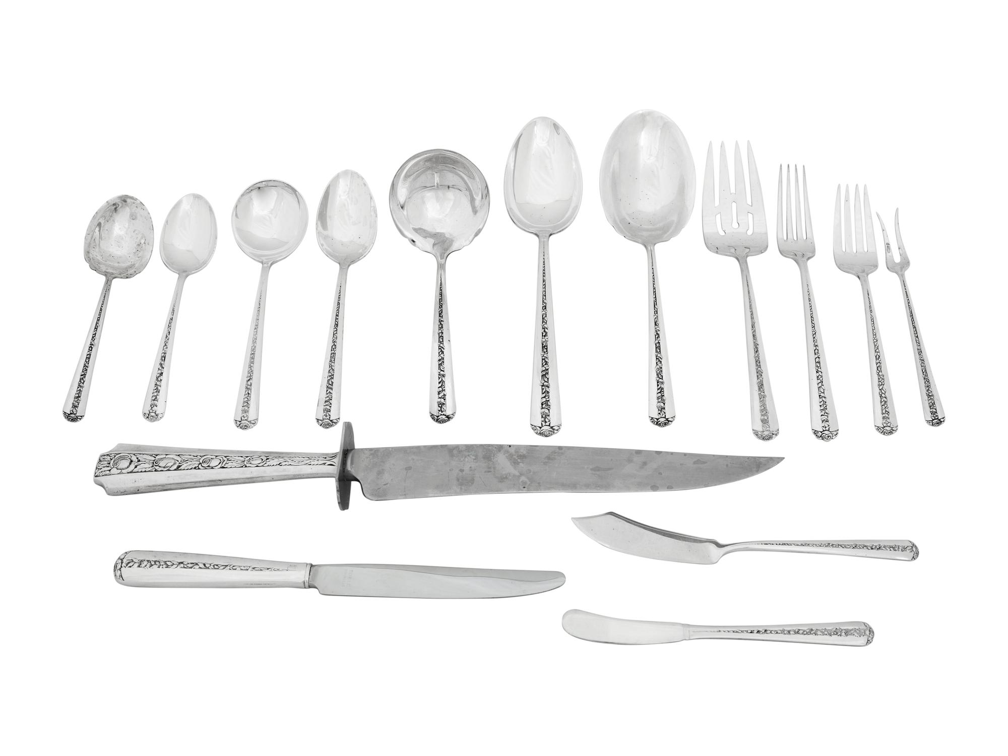 An American Silver Flatware Service