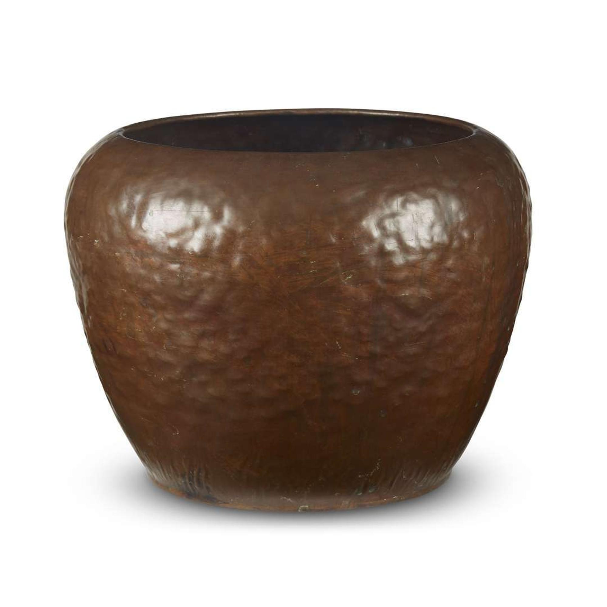 Arts and Crafts hammered warty copper jardinière Dirk van Erp (1862-1933) Studio, Oakland and San Francisco, CA, circa