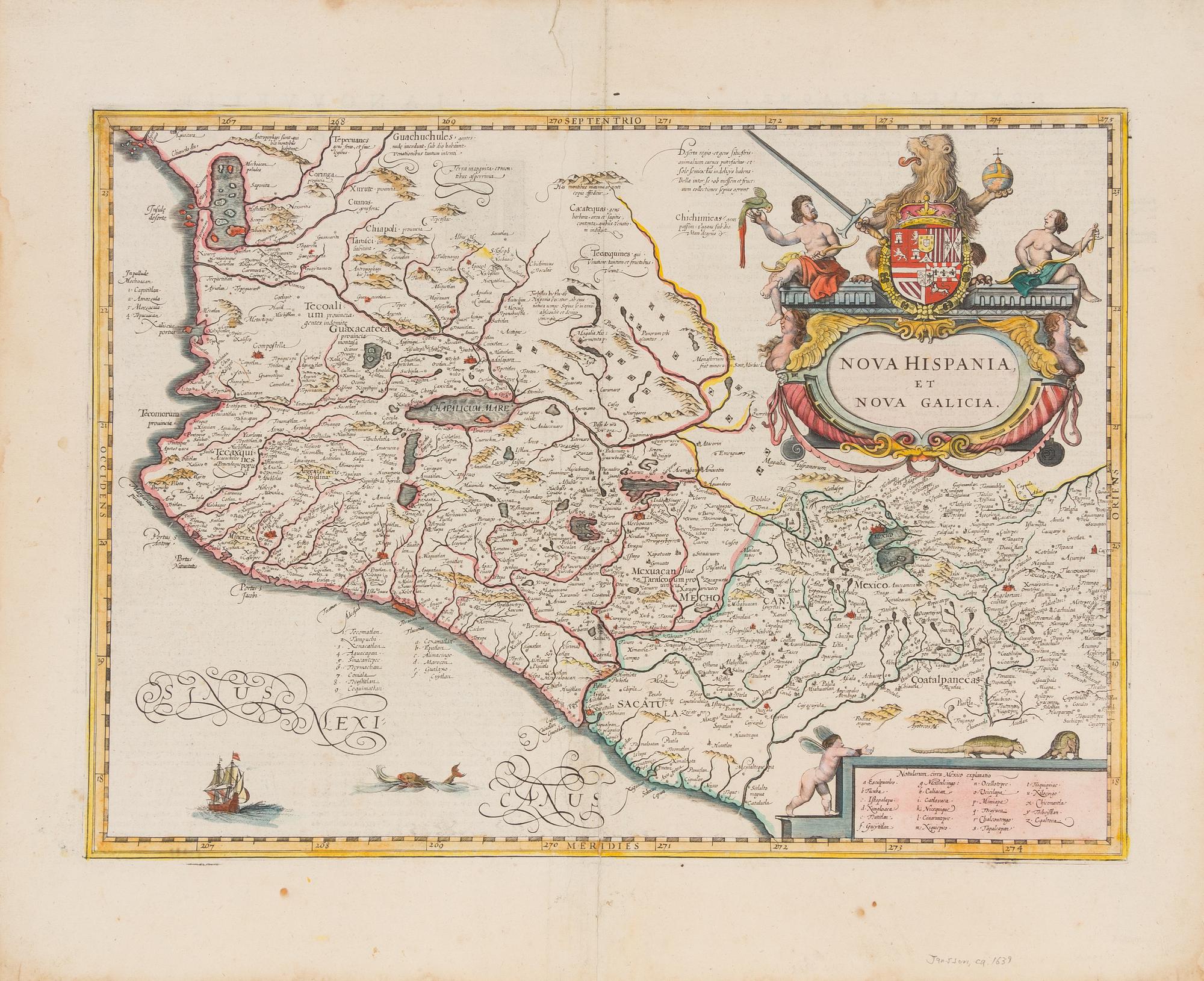 JANSSON, Joannes (1588-1664) Nova Hispania et Nova Galicia. [Amsterdam], ca 1639.