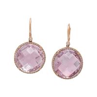AMETHYST AND DIAMOND EARRINGS